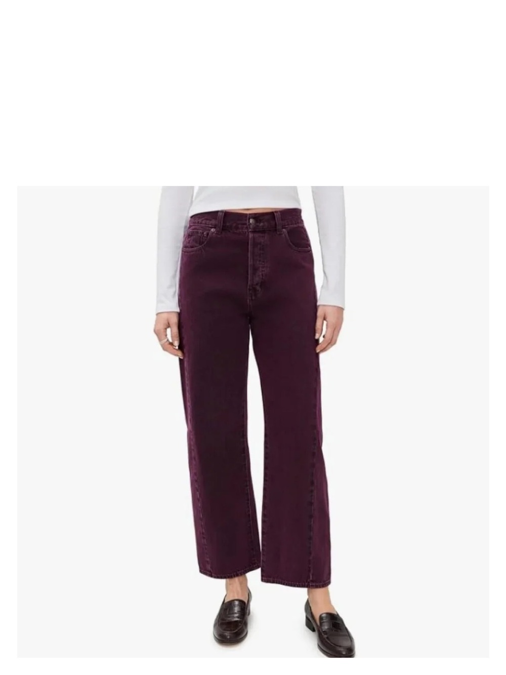 Madewell Wide-Leg Jeans in Deep Plum